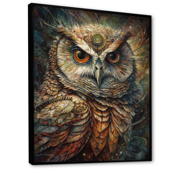 Portrait Of Wise Magical Owl - Owl Home Decor Art