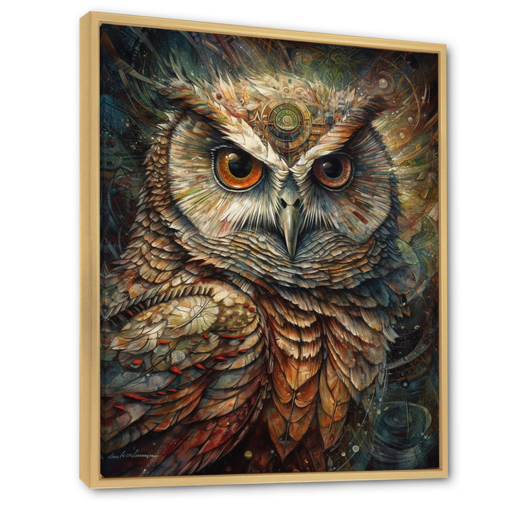Portrait Of Wise Magical Owl - Owl Home Decor Art