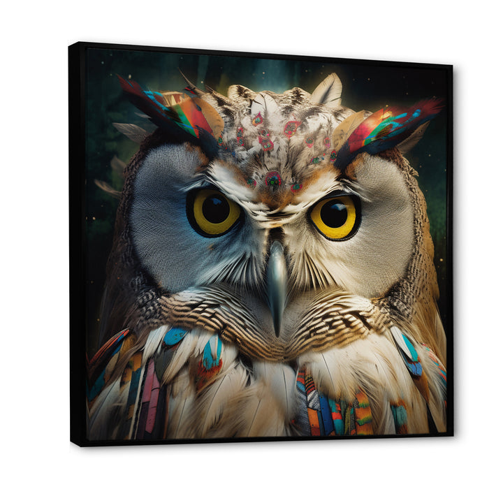 Portrait Of White Owl Wildlife Photography - Owl Bedroom Wall Art