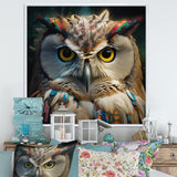Portrait Of White Owl Wildlife Photography - Owl Bedroom Wall Art