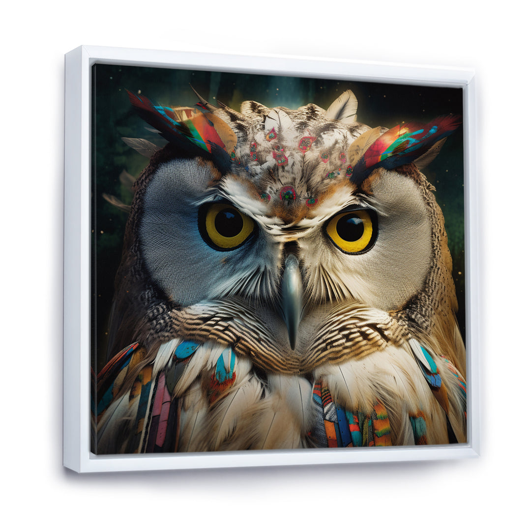 Portrait Of White Owl Wildlife Photography - Owl Bedroom Wall Art