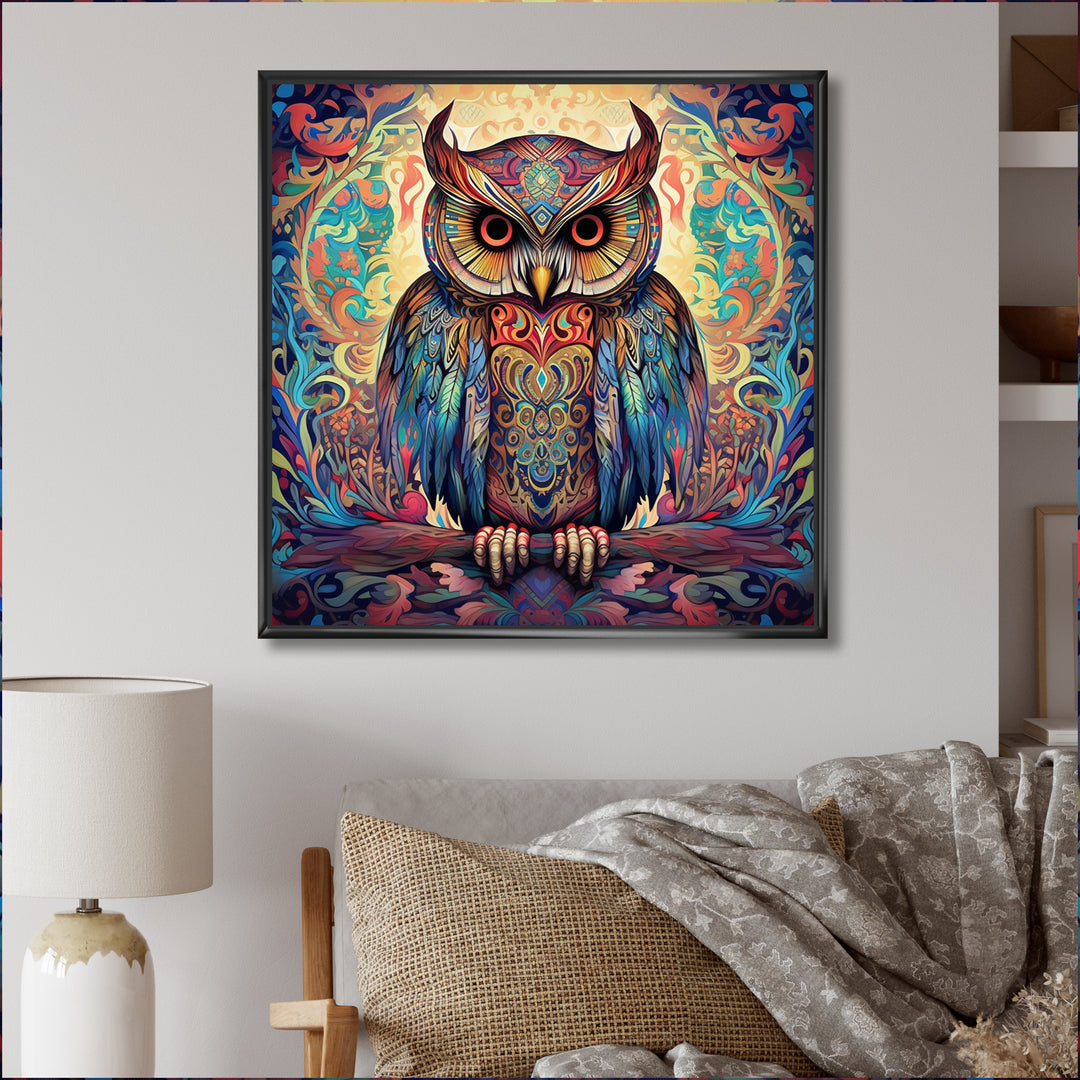 Portrait Of Magical Owl In Enchanted Forest - Owl Wall Art Prints