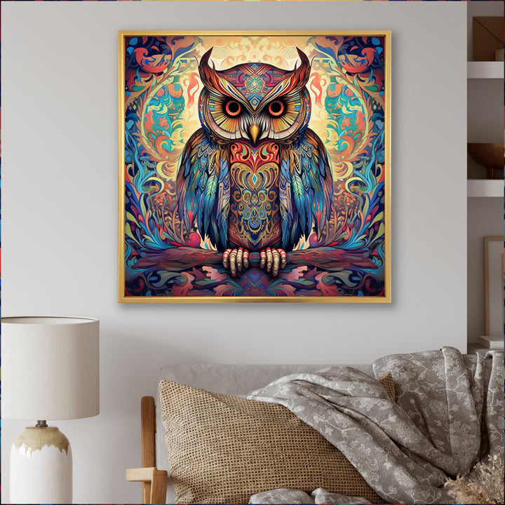 Portrait Of Magical Owl In Enchanted Forest - Owl Wall Art Prints