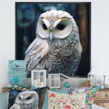 White Owl's Wise Gaze - White Owl Wall Art