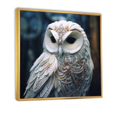 White Owl's Wise Gaze - White Owl Wall Art