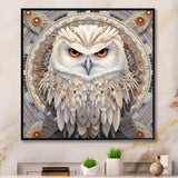 Portrait Of Mythical White Owl - White Owl Wall Art