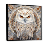 Portrait Of Mythical White Owl - White Owl Wall Art