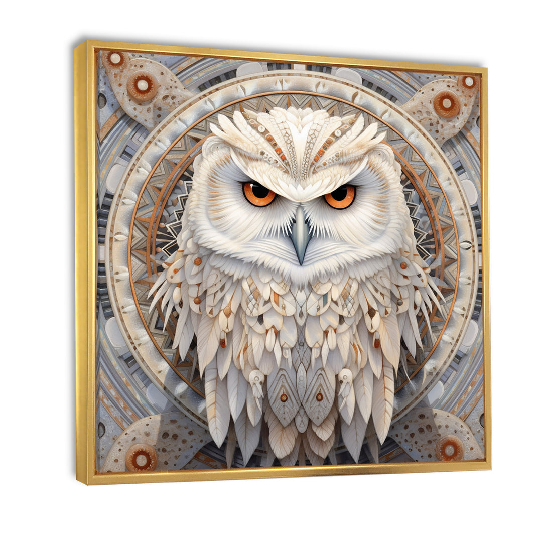 Portrait Of Mythical White Owl - White Owl Wall Art