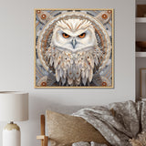 Portrait Of Mythical White Owl - White Owl Wall Art