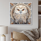 Portrait Of Mythical White Owl - White Owl Wall Art
