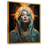 Radiant Portrait Of Holy Mary - Owl Canvas Wall Art