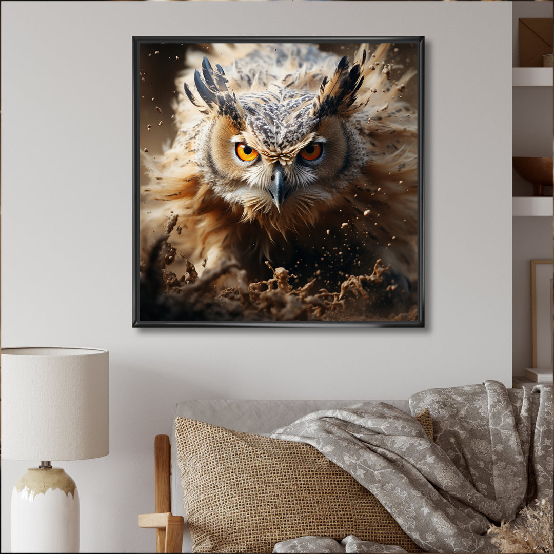 Portrait Of Brown Owl Wildlife Photography - White Owl Wall Art