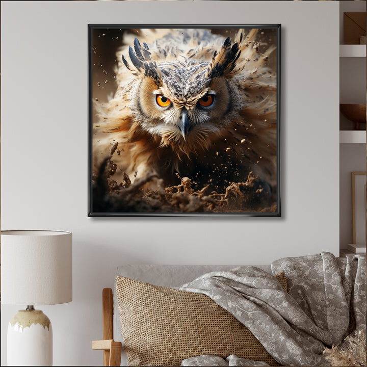 Portrait Of Brown Owl Wildlife Photography - White Owl Wall Art