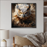 Portrait Of Brown Owl Wildlife Photography - White Owl Wall Art