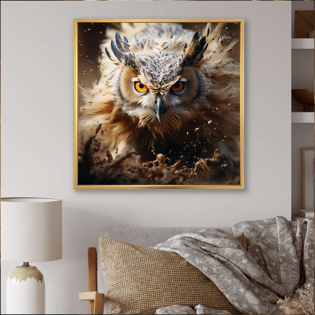 Portrait Of Brown Owl Wildlife Photography - White Owl Wall Art