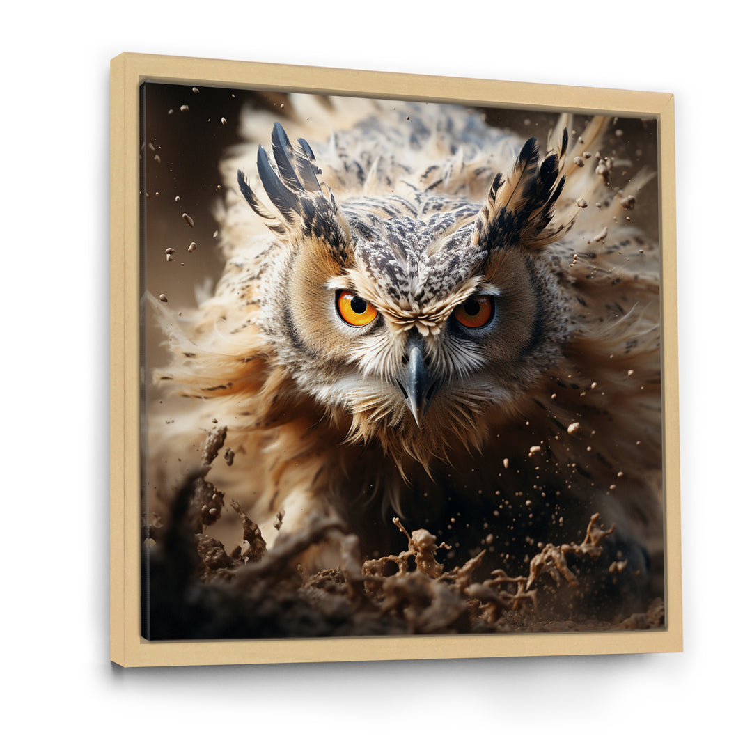 Portrait Of Brown Owl Wildlife Photography - White Owl Wall Art