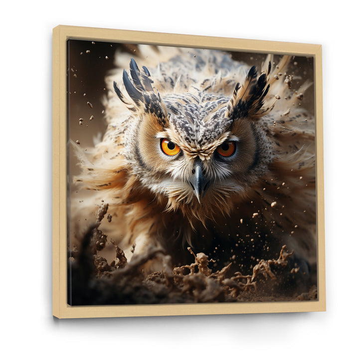 Portrait Of Brown Owl Wildlife Photography - White Owl Wall Art