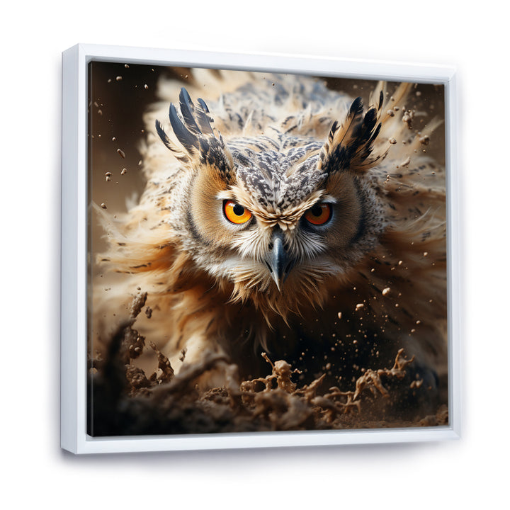 Portrait Of Brown Owl Wildlife Photography - White Owl Wall Art
