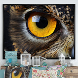 Close-up Of Eye Of Brown Owl Wildlife Photography - Owl Large Canvas Wall Art