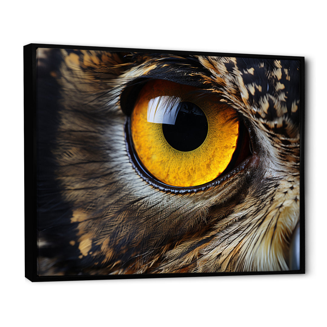 Close-up Of Eye Of Brown Owl Wildlife Photography - Owl Large Canvas Wall Art