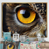 Close-up Of Eye Of Brown Owl Wildlife Photography - Owl Large Canvas Wall Art