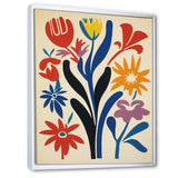 Abstract Retro Flowers In Blue Yellow Black - Owl Bedroom Wall Art