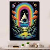Eye Of Consciousness Surrealistic Landscape - Owl Canvas Wall Art