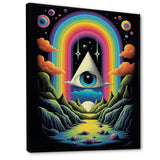 Eye Of Consciousness Surrealistic Landscape - Owl Canvas Wall Art