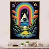 Eye Of Consciousness Surrealistic Landscape - Owl Canvas Wall Art