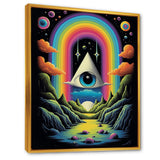 Eye Of Consciousness Surrealistic Landscape - Owl Canvas Wall Art