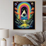 Eye Of Consciousness Surrealistic Landscape - Owl Canvas Wall Art
