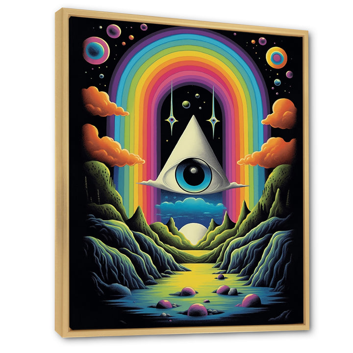 Eye Of Consciousness Surrealistic Landscape - Owl Canvas Wall Art