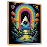 Eye Of Consciousness Surrealistic Landscape - Owl Canvas Wall Art