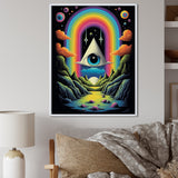 Eye Of Consciousness Surrealistic Landscape - Owl Canvas Wall Art