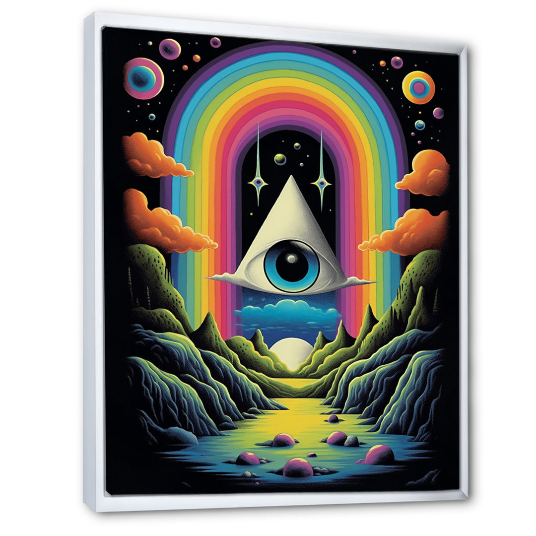 Eye Of Consciousness Surrealistic Landscape - Owl Canvas Wall Art