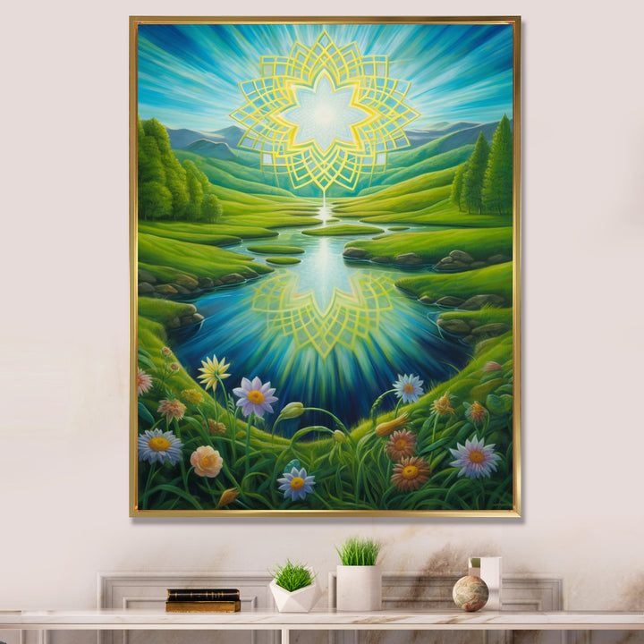 Magical Spring Mandala Over Paradise Valley - Owl Wall Decor