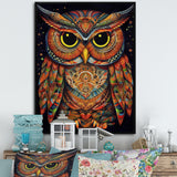 Brown Yellow Wisdom in Colors - Brown Owl Wall Art