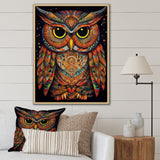 Brown Yellow Wisdom in Colors - Brown Owl Wall Art