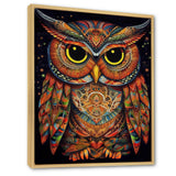 Brown Yellow Wisdom in Colors - Brown Owl Wall Art
