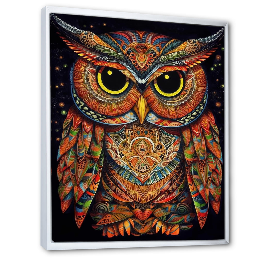 Brown Yellow Wisdom in Colors - Brown Owl Wall Art