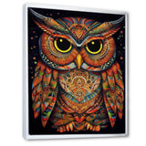 Brown Yellow Wisdom in Colors - Brown Owl Wall Art