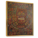 Tribal Portrait Of Owl - Brown Owl Wall Art