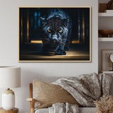 Glorious Black Panther Hunting Wild Nature - Panther Bedroom Wall Art