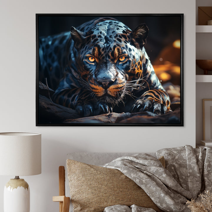 Wild Panter Resting In The Sun - Panther Canvas Wall Art