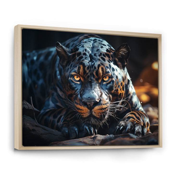 Wild Panter Resting In The Sun - Panther Canvas Wall Art