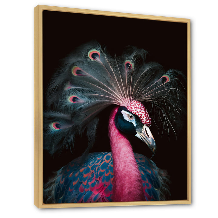 Portrait Of Pink Peacock - Peacock Wall Decor