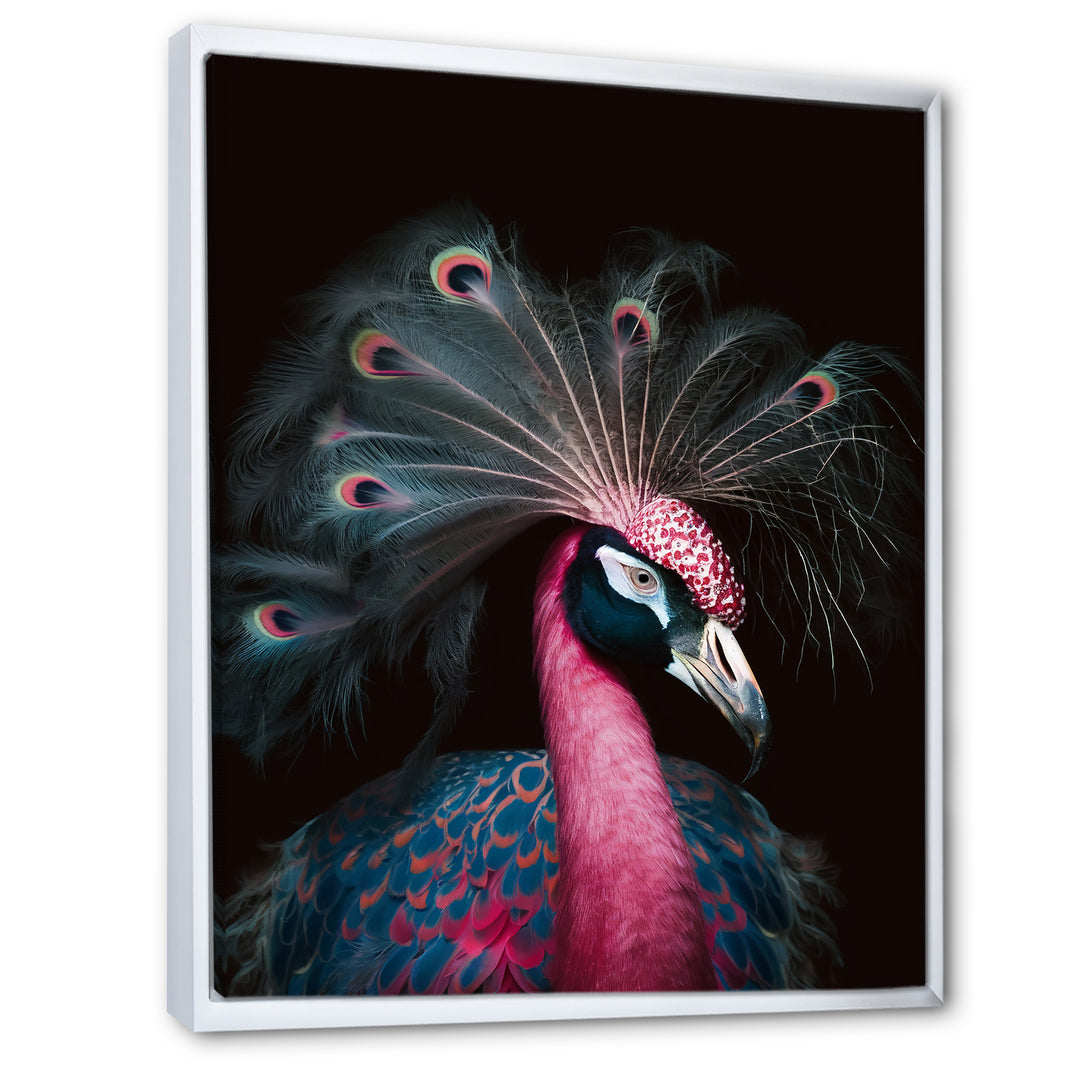 Portrait Of Pink Peacock - Peacock Wall Decor