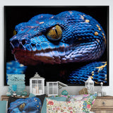 Blue Anaconda Snake Wildlife Photography - Blue Snake Wall Art