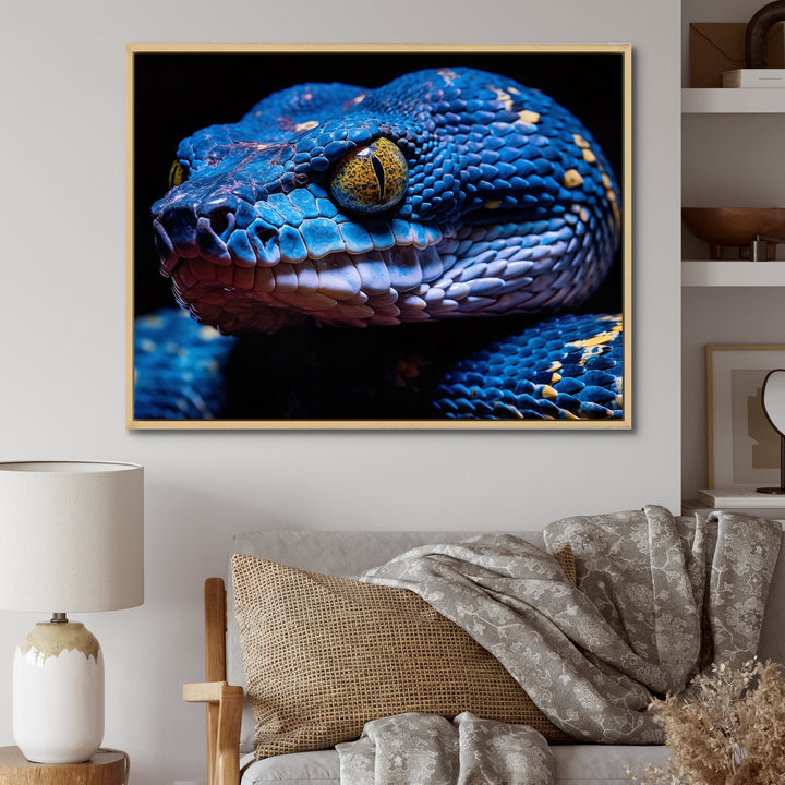 Blue Anaconda Snake Wildlife Photography - Blue Snake Wall Art