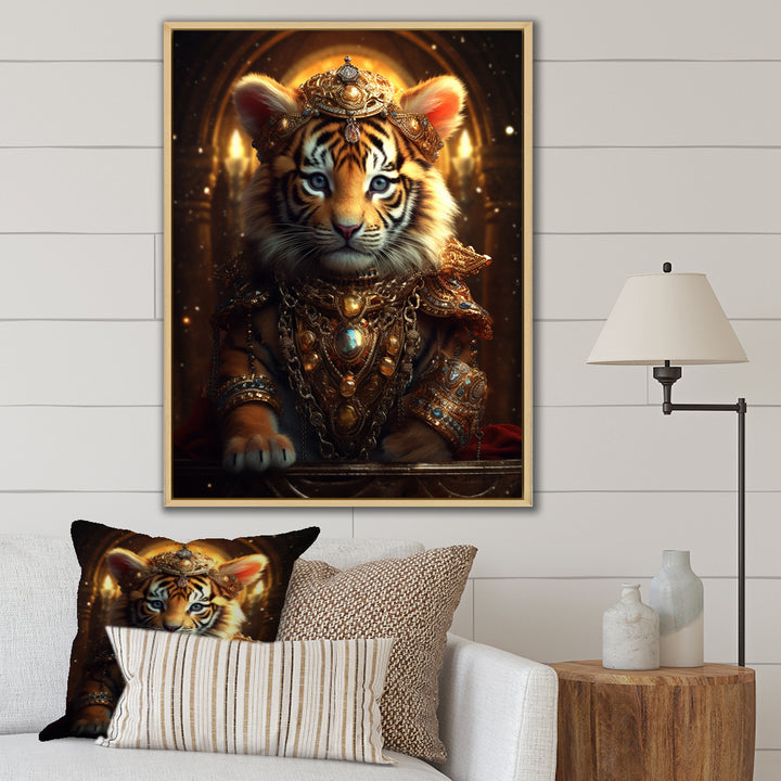 Cute Little Royal Tiger - Tiger Bedroom Wall Art